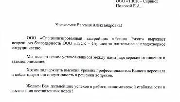 Специализированный застройщик "Регион Риэлт" Специализированный застройщик "Регион Риэлт"